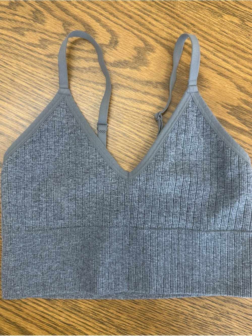 Auden Women’s Seamless Brami Bralette Bra Top Gray Size S Wireless Ribbed